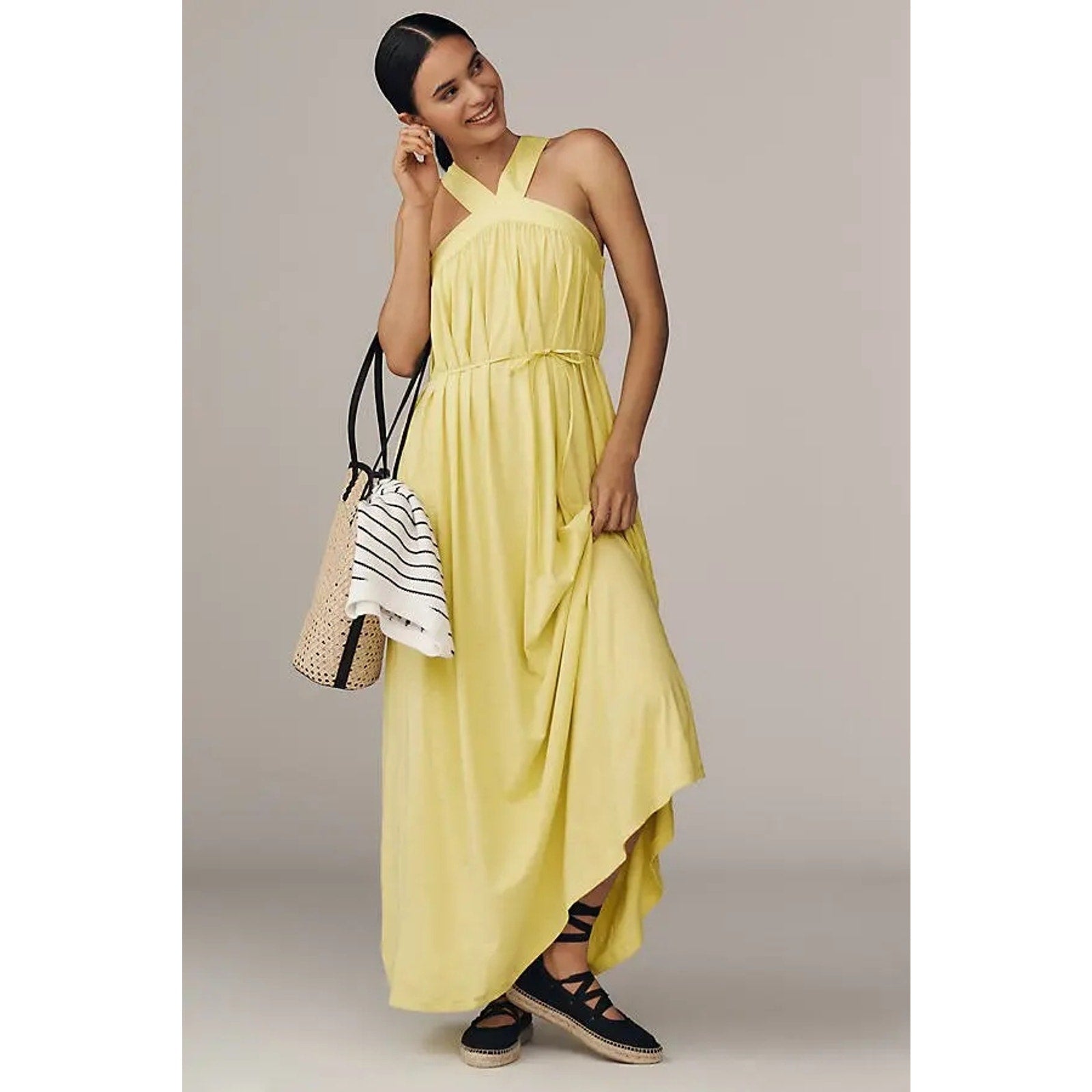 Anthropologie Los Angeles Brielle Halter Maxi Dress – Timeless Treasurz