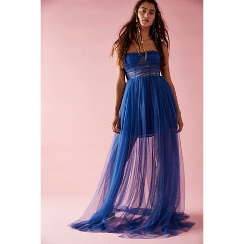 Free People Edgy Strapless Tulle Dress