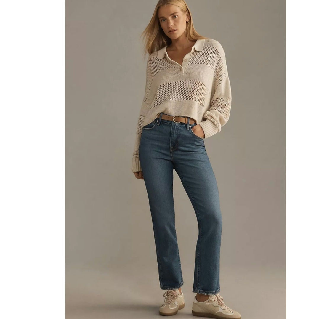 Styling Straight-Leg Jeans Outfits With Cable Sweaters