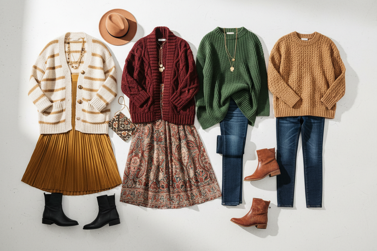 Statement Cardigans and Sweaters for Autumn Outfits