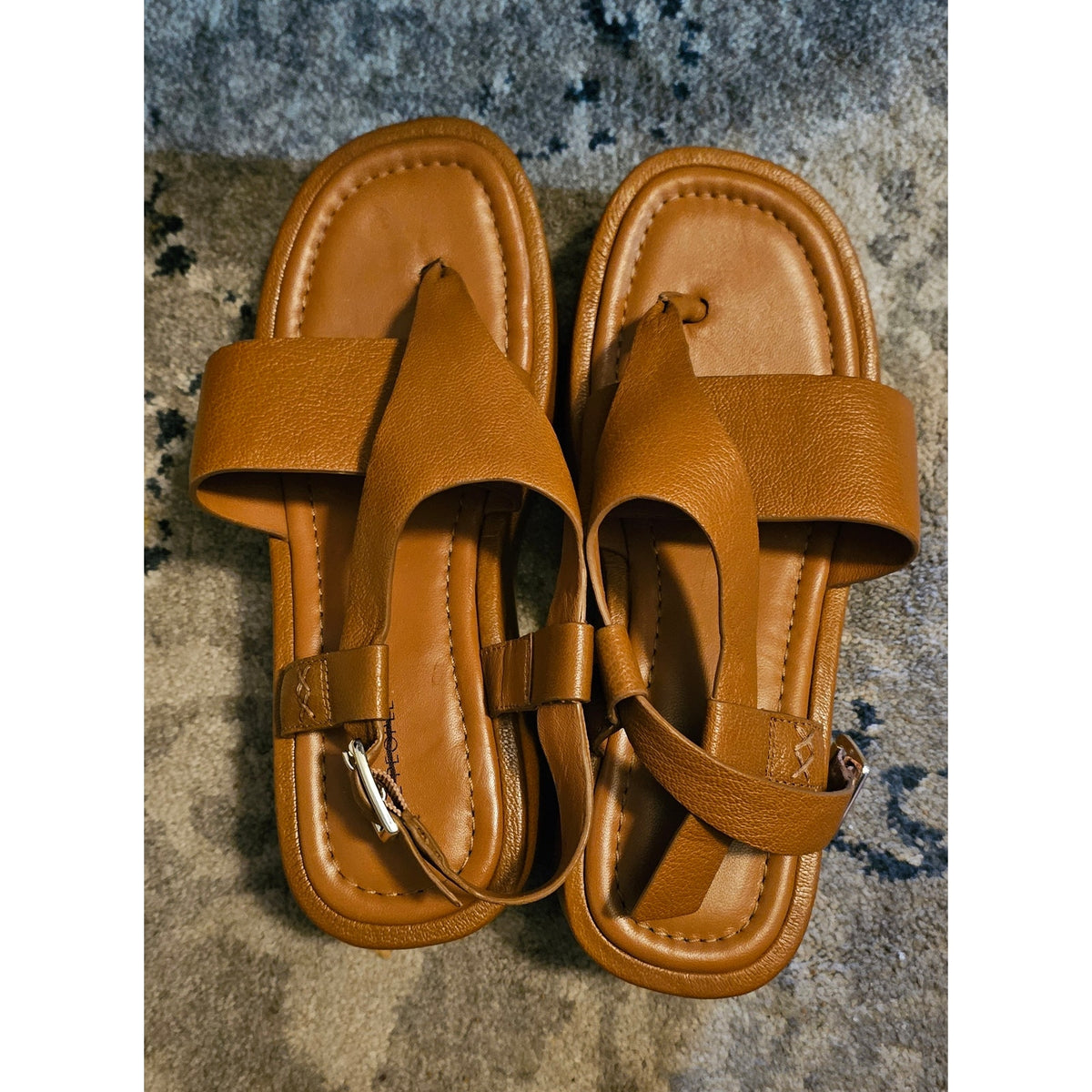 Free People Holt Flatform Sandals US SIZE 8.5 Cognac Brown Free People