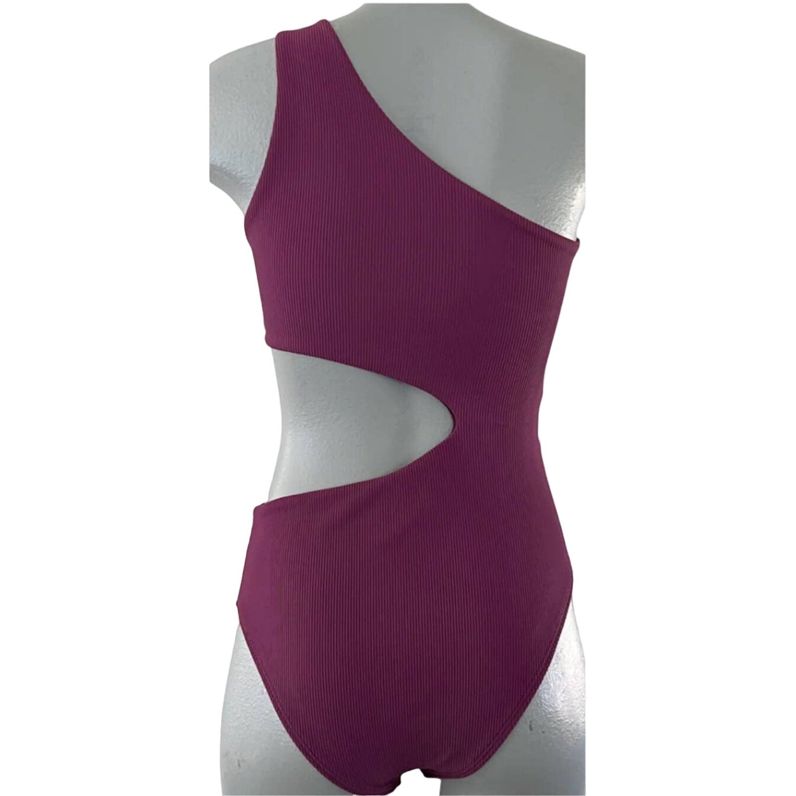 Free People x Beach Riot Ribbed Celine One Piece Swimsuit XS Purple Free People