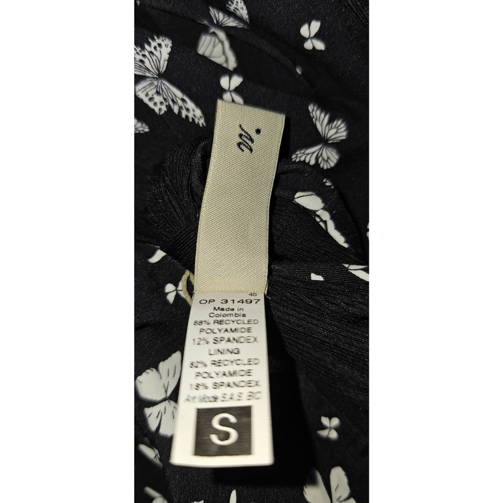 Maaji Radiant Reversible Tulip One Piece Swimsuit SMALL Black Butterfly Maaji