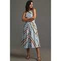 Anthropologie Maeve Halter Midi Sundress XXS Neutral Striped Motif Anthropologie