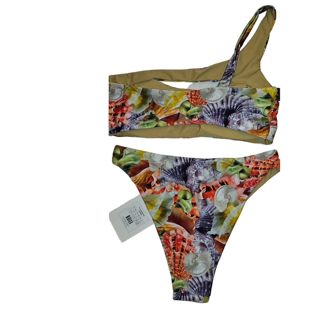 NEW UO Hosbjerg Fulon Shell Print Bikini Top + Bottoms $238 LARGE - US 8