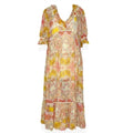 New Free People Carmella Maxi Dress $198 X-SMALL Ivory Combo Boho Mini Lined