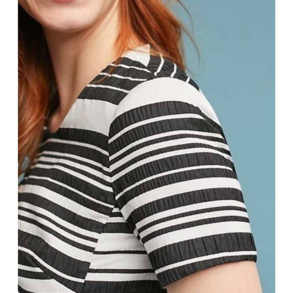 NEW Anthropologie $228 Black Brixton Striped Dress by Hutch Size S
