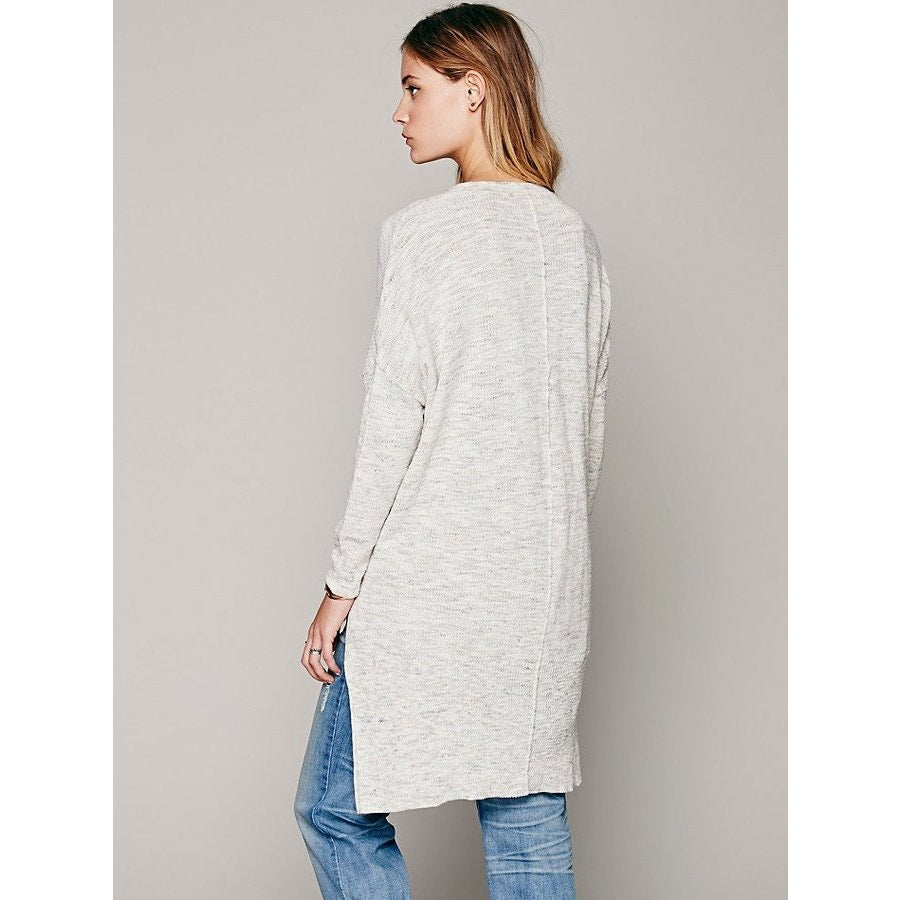 Free People Ribbed Oversized Lightweight Knit Cardigan