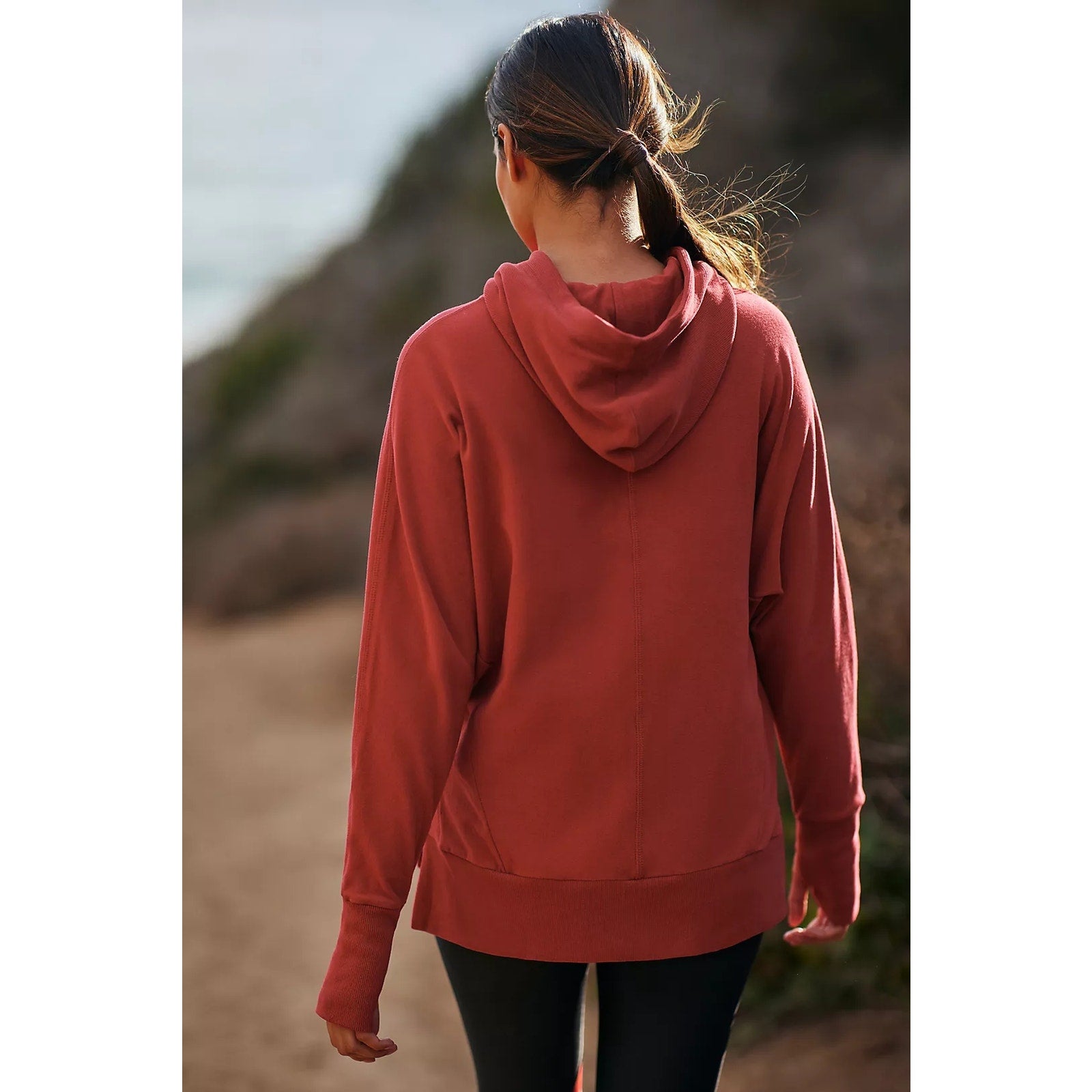 Anthropologie Sweaty Betty Liberate Luxe Fleece Hoodie $148 XS Red