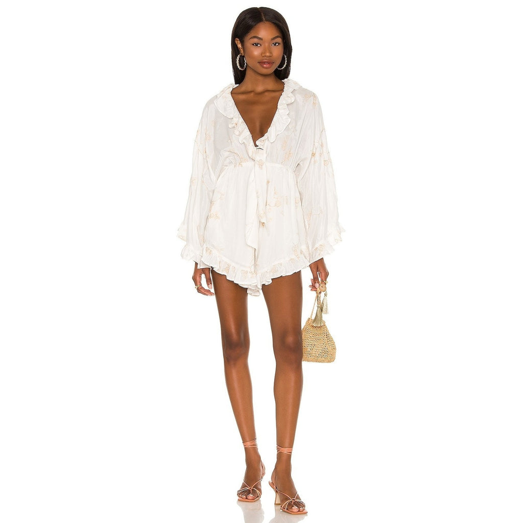 New Free People Dance All Night Romper Size XS White