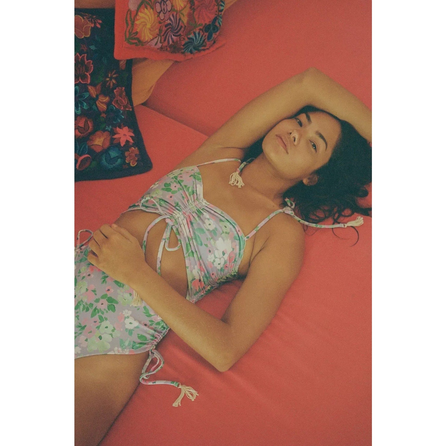 Urban Outfitters Capittana Gabriela Neon Flowers One-Piece Swimsuit M Capittana