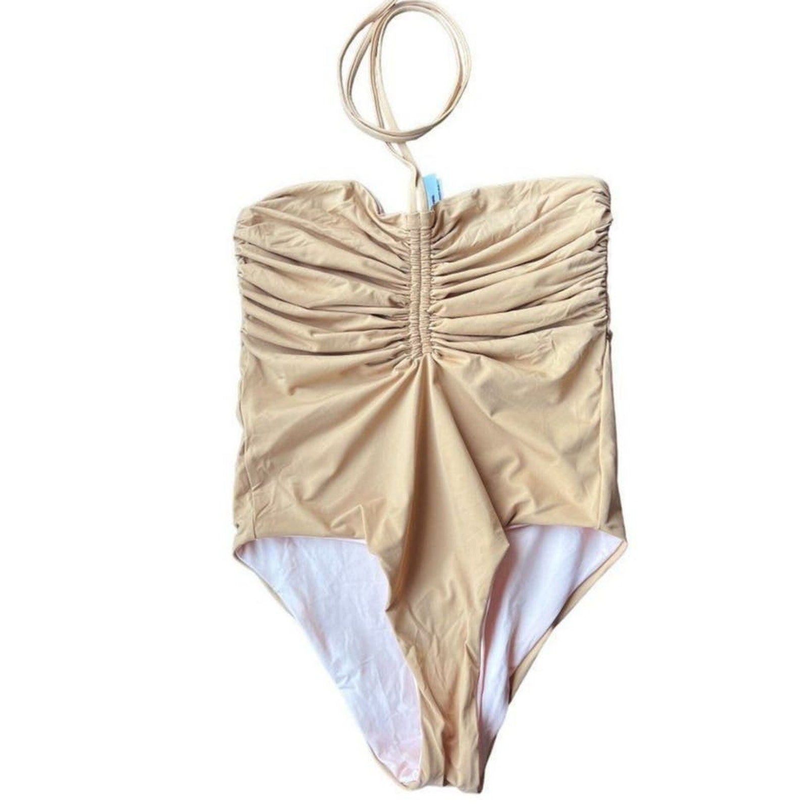 New Free People KYRA Reversible ONE PIECE Swimsuit by KYA Sand Peach $167 XS