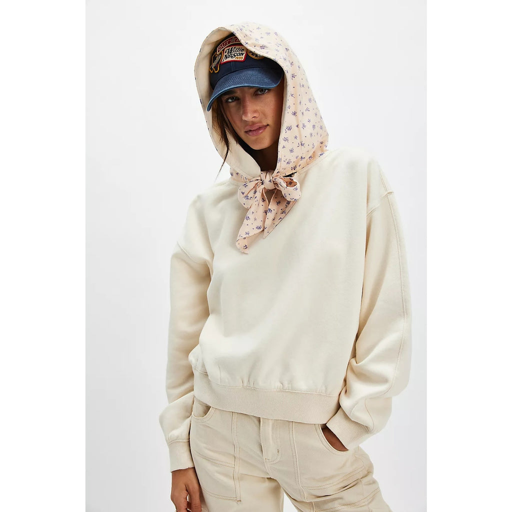 Free People Headscarf Hoodie $128 SMALL Buttercup Combo