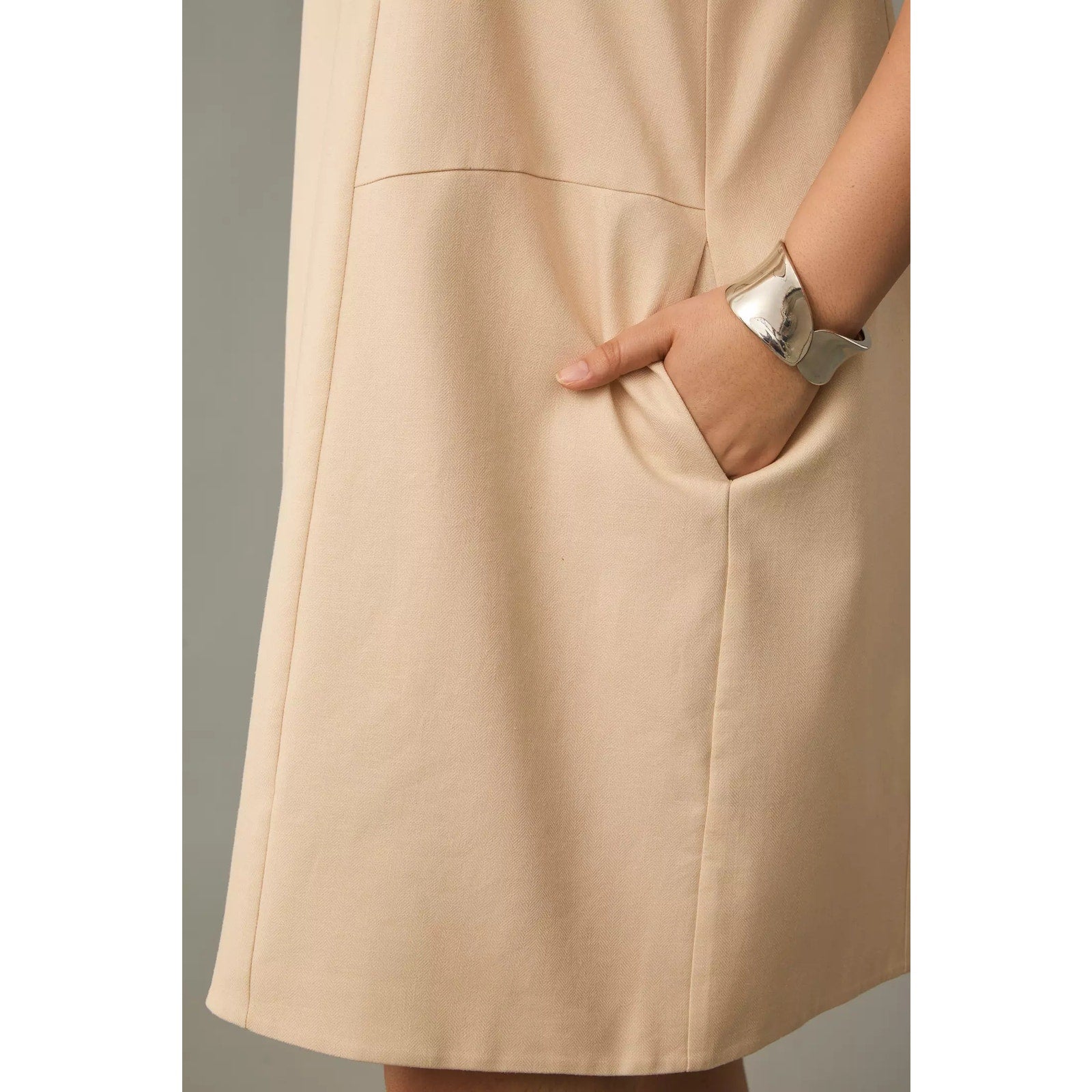 Anthropologie Mare Mare Linen Blend Square-Neck A-Line Mini Dress Small Anthropologie