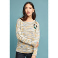 NEW Anthropologie $128 Marled Boat Neck Sweater by Moth Size Small