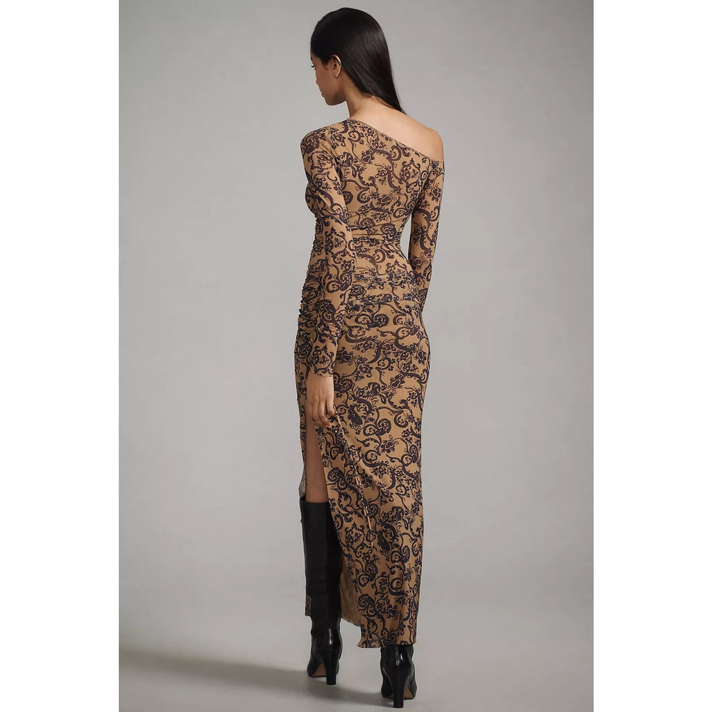 Anthropologie BEC+BRIDGE Western Sun Long-Sleeve Dress US SIZE 10 Brown Anthropologie