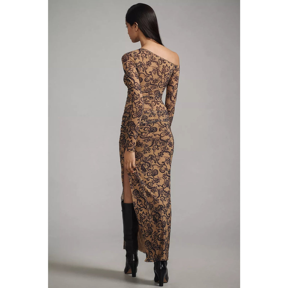 Anthropologie BEC+BRIDGE Western Sun Long-Sleeve Dress US SIZE 10 Brown Anthropologie
