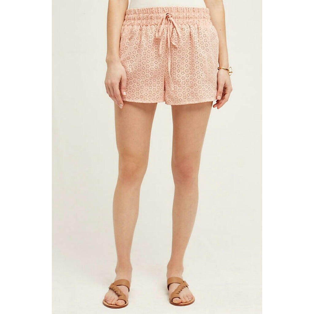 New $128 ANTHROPOLOGIE Palmdale Vegan Leather Shorts by Chloe Oliver PINK XS