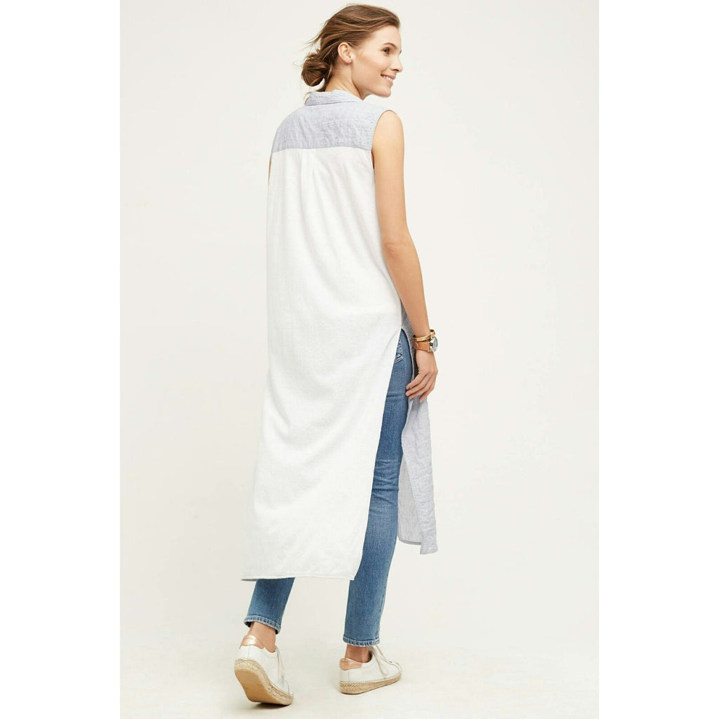 NWOT Anthropologie Dera Buttondown Tunic $98 By Hd In Paris Size Small Collared