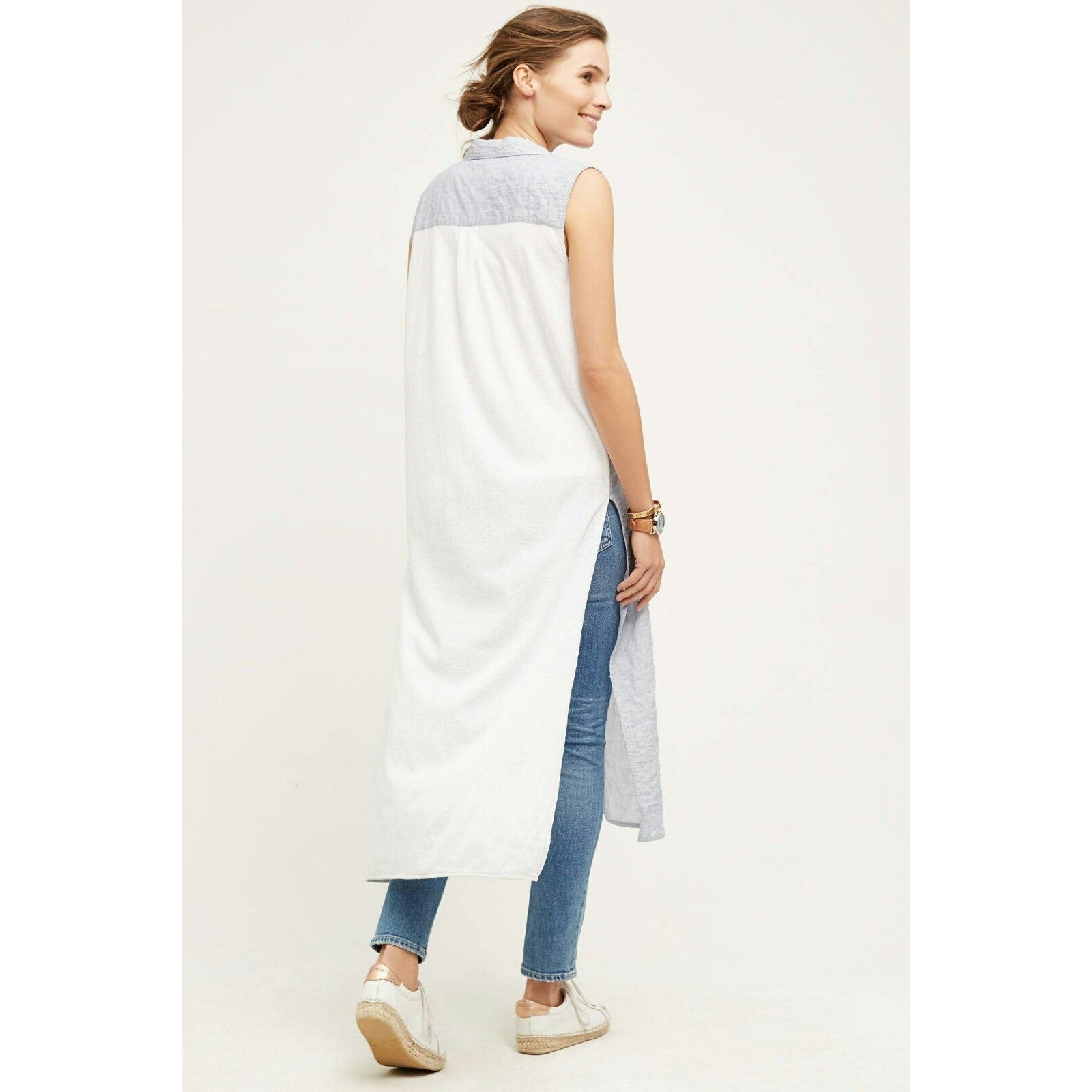 NWOT Anthropologie Dera Buttondown Tunic $98 By Hd In Paris Size Small Collared