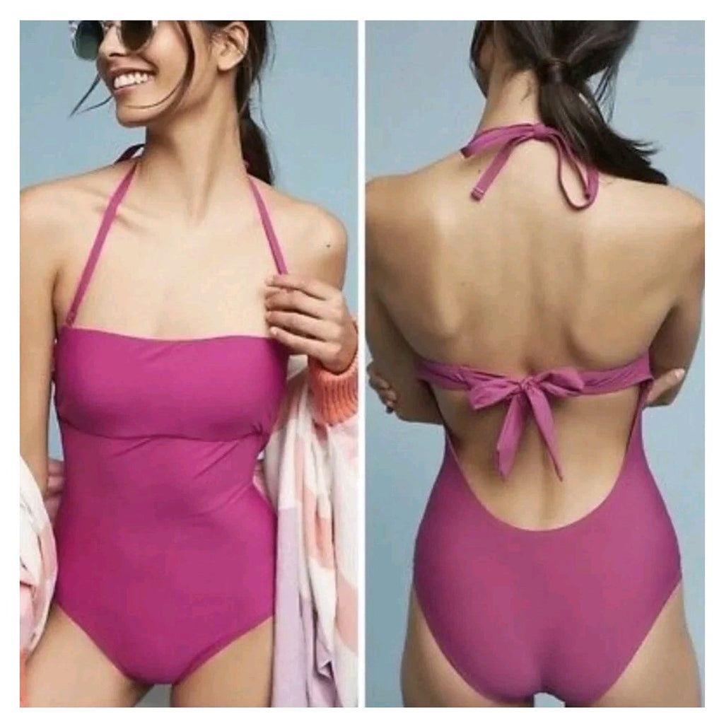 Anthropologie Allihop Convertible One-Piece Swimsuit SMALL Green Anthropologie