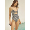 Anthropologie Cala de la Cruz Violeta One-Piece Swimsuit Medium B&W Anthropologie