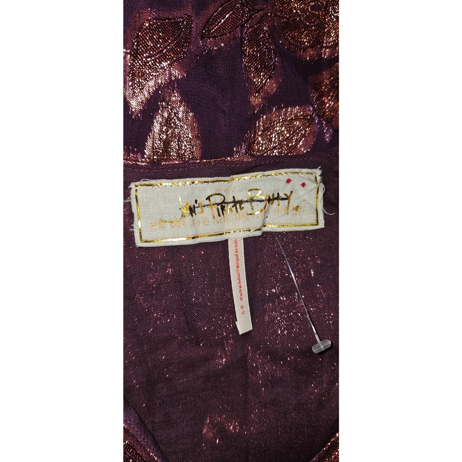 New Free People x Jen's Pirate Booty Rising Star Mini Dress $209 SMALL Burgundy