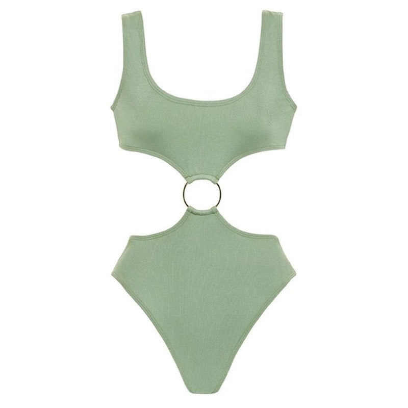 ANTHROPOLOGIE Montce Ky One-Piece Swimsuit SMALL Sage Green Anthropologie