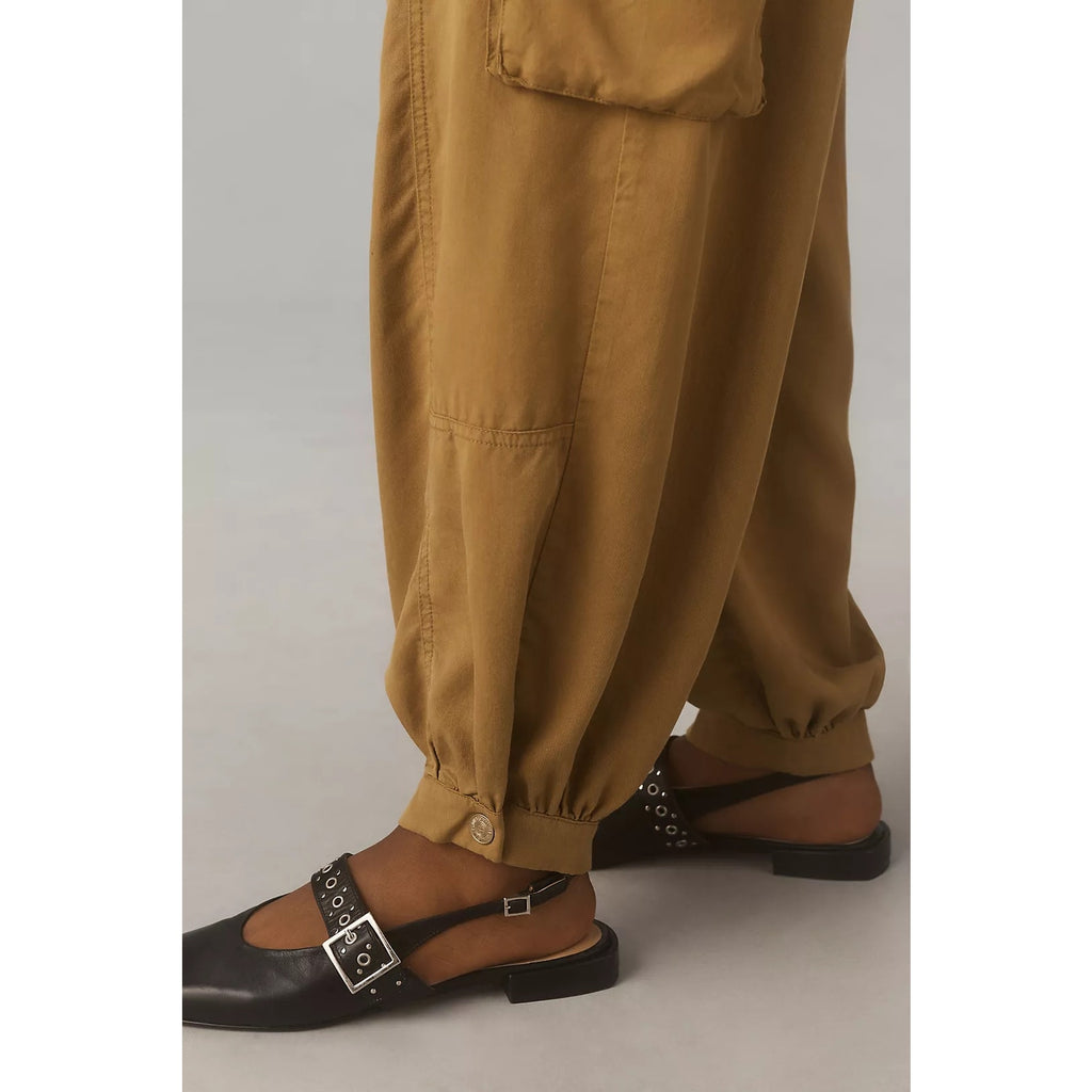 New ANTHROPOLOGIE MOTHER The Curbside Cargo Quickie Cinch Pants S Bronze Mist