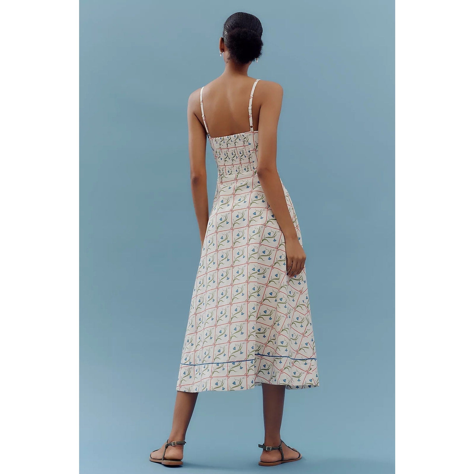 Anthropologie Rachel Antonoff Harper Linen Cotton Blend Midi Dress 1X Anthropologie