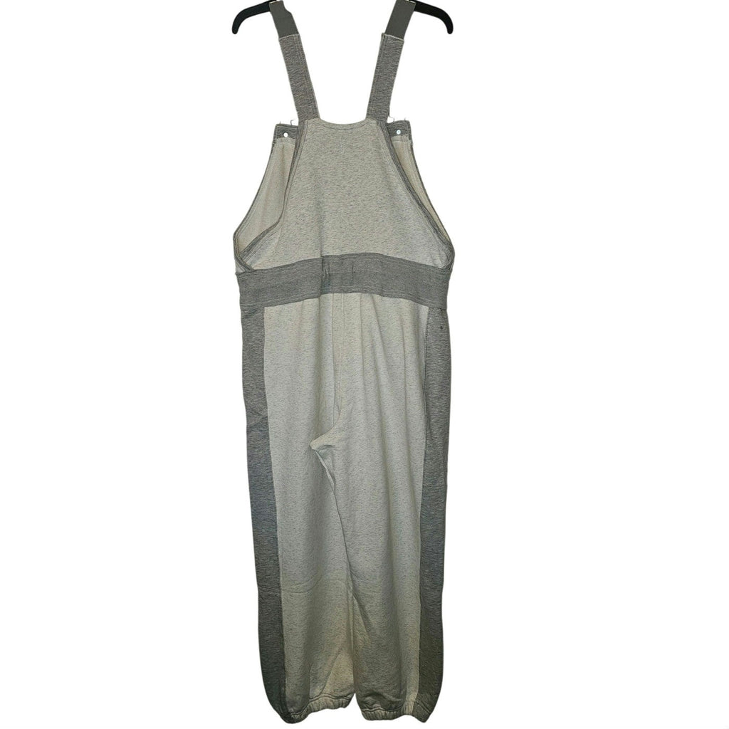 New Free People MOVEMENT Making It Overalls $168 X-LARGE Heather Grey Combo