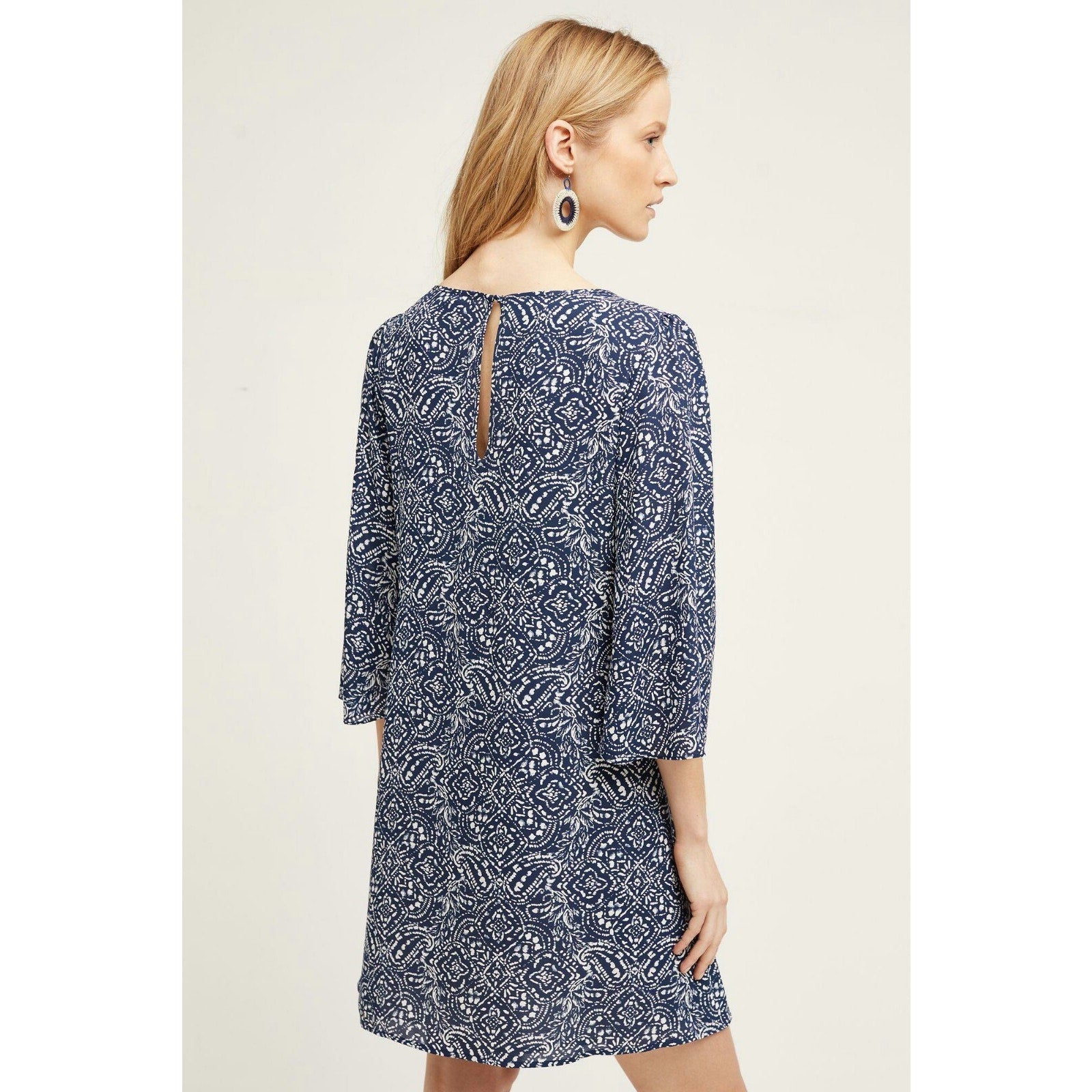 NEW Anthropologie Paper Crown Minzah Swing Dress $158 Size Small Blue