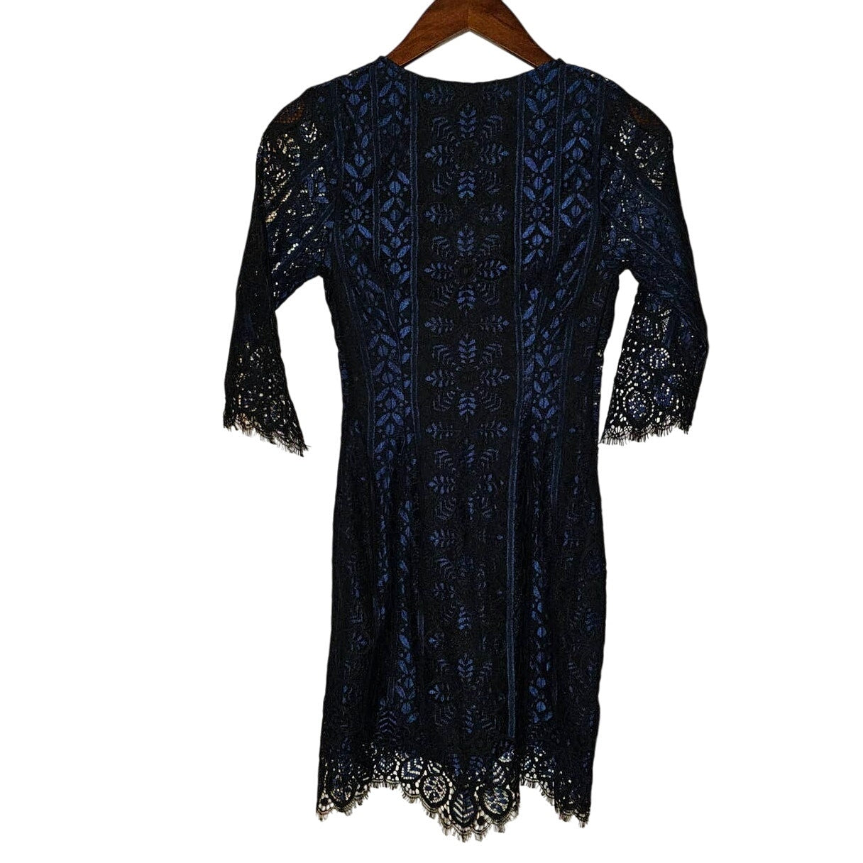 Free People For Love & Lemons Lyla Cocktail Mini Dress $246 X-SMALL Blue