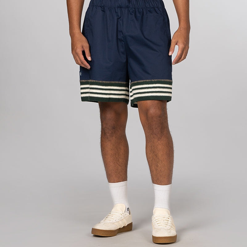 Adidas x Clot Woven Shorts Medium Night Indigo Crochet Trim Unisex adidas