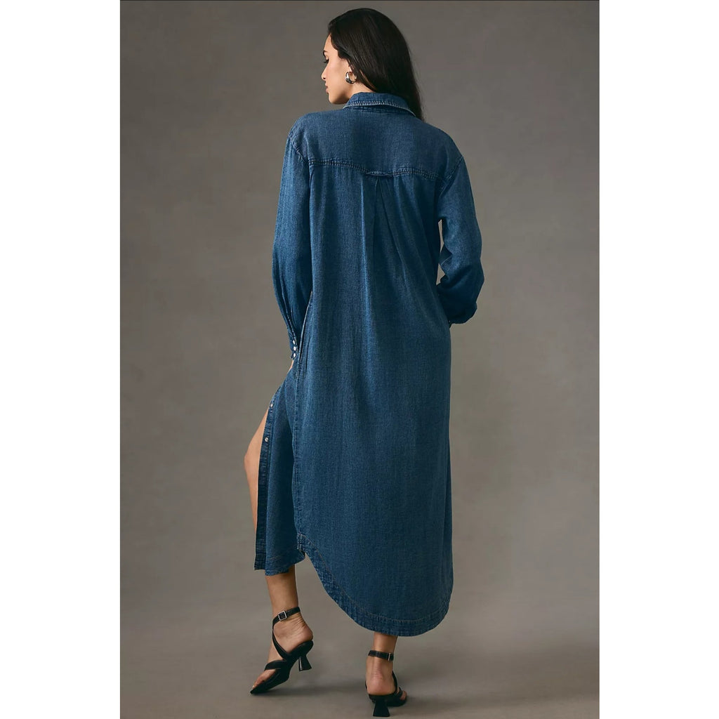 Anthropologie Pilcro Denim Long-Sleeve Buttondown Dress