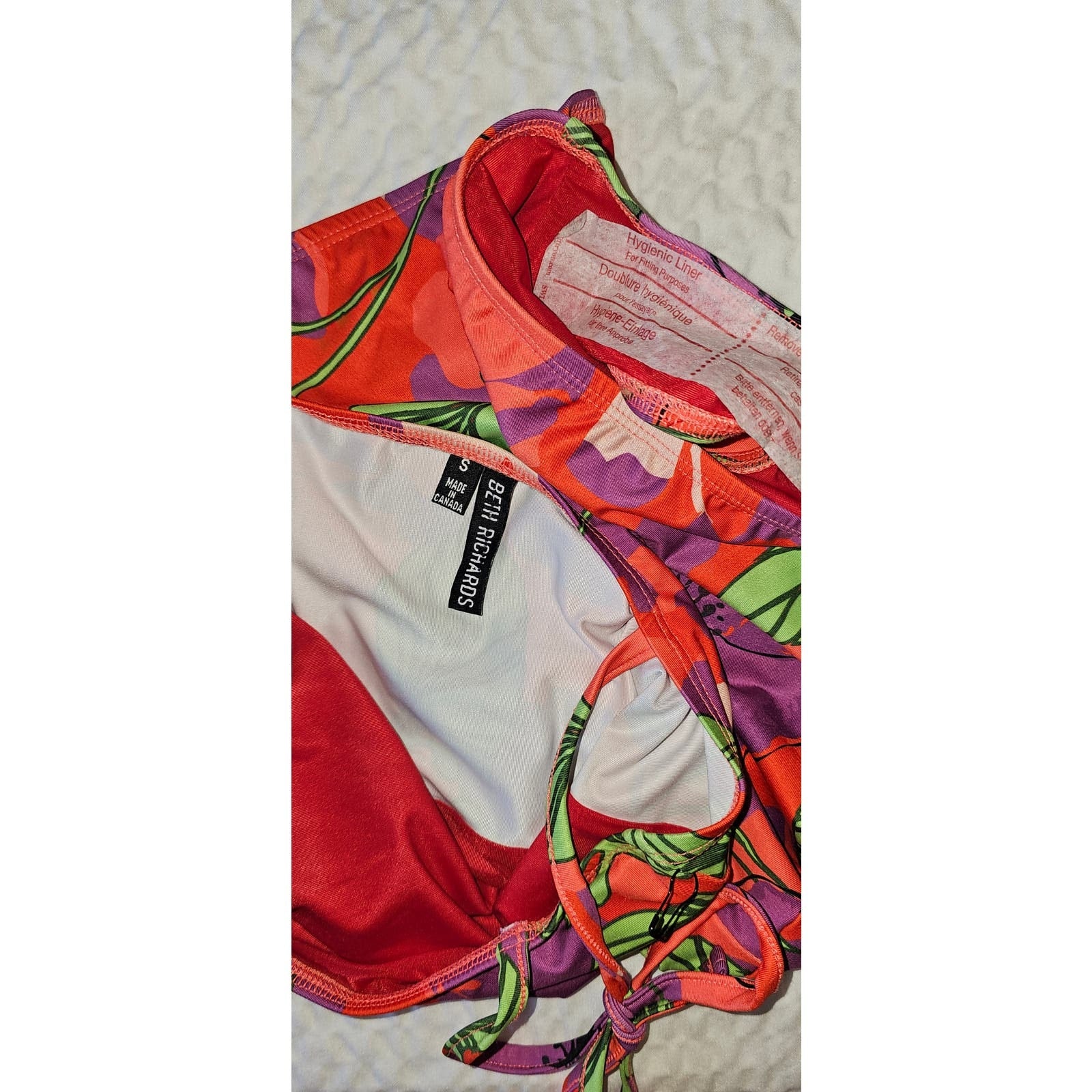 New Free People x Beth Richards Straight One-Piece Floral Swimsuit $250 SMALL