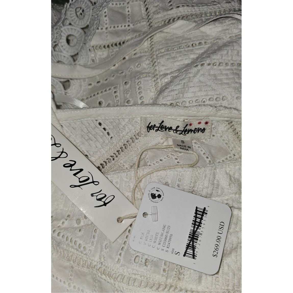 New FREE PEOPLE For Love & Lemons Temple Halter Midi Dress $269 SMALL White