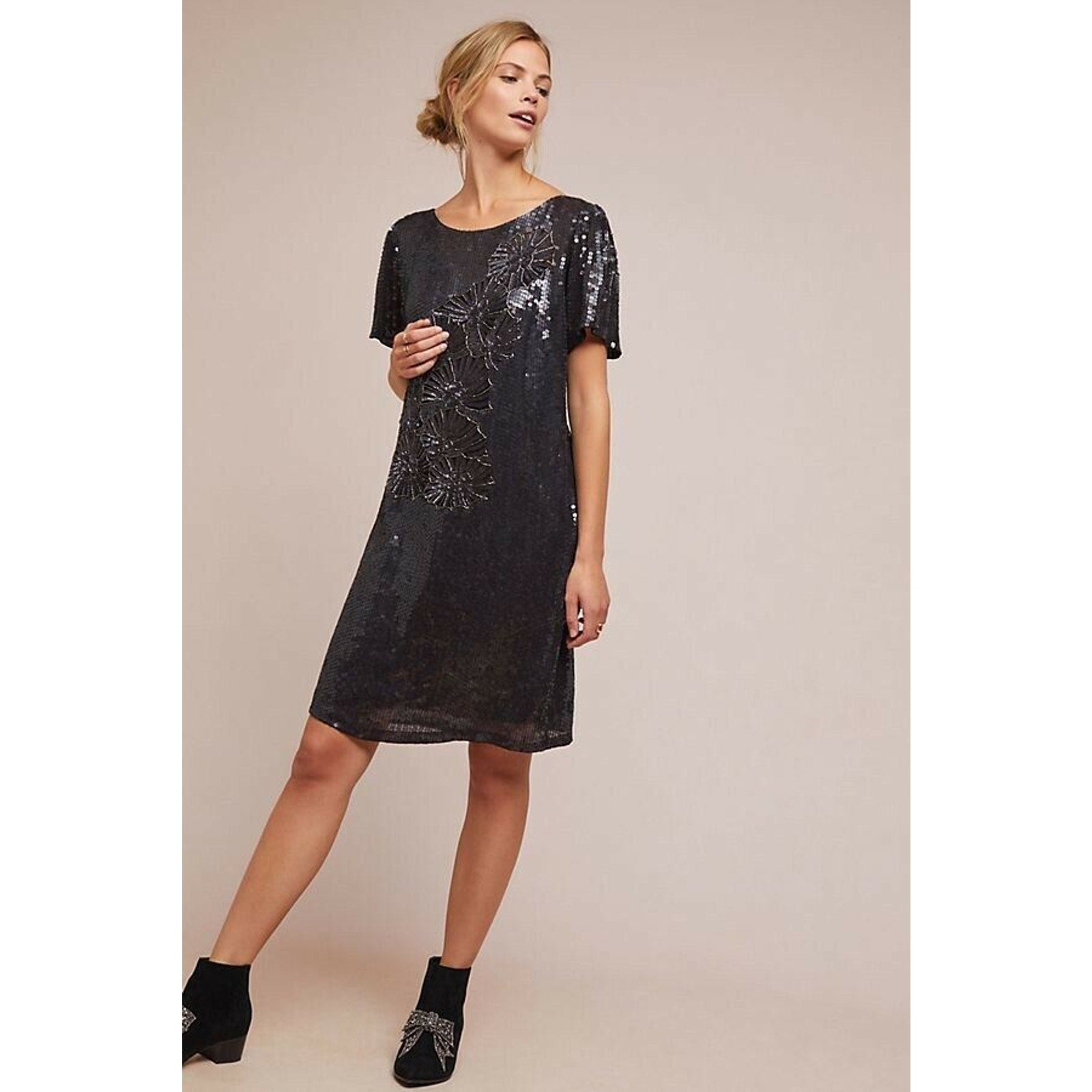 New Anthropologie Antik Batik Selima Sequin Mini Dress $435 SMALL