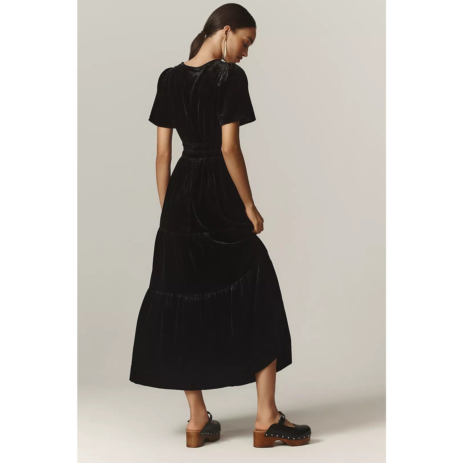 Anthropologie The Somerset Maxi Dress: Velvet Edition $180 XXS Black