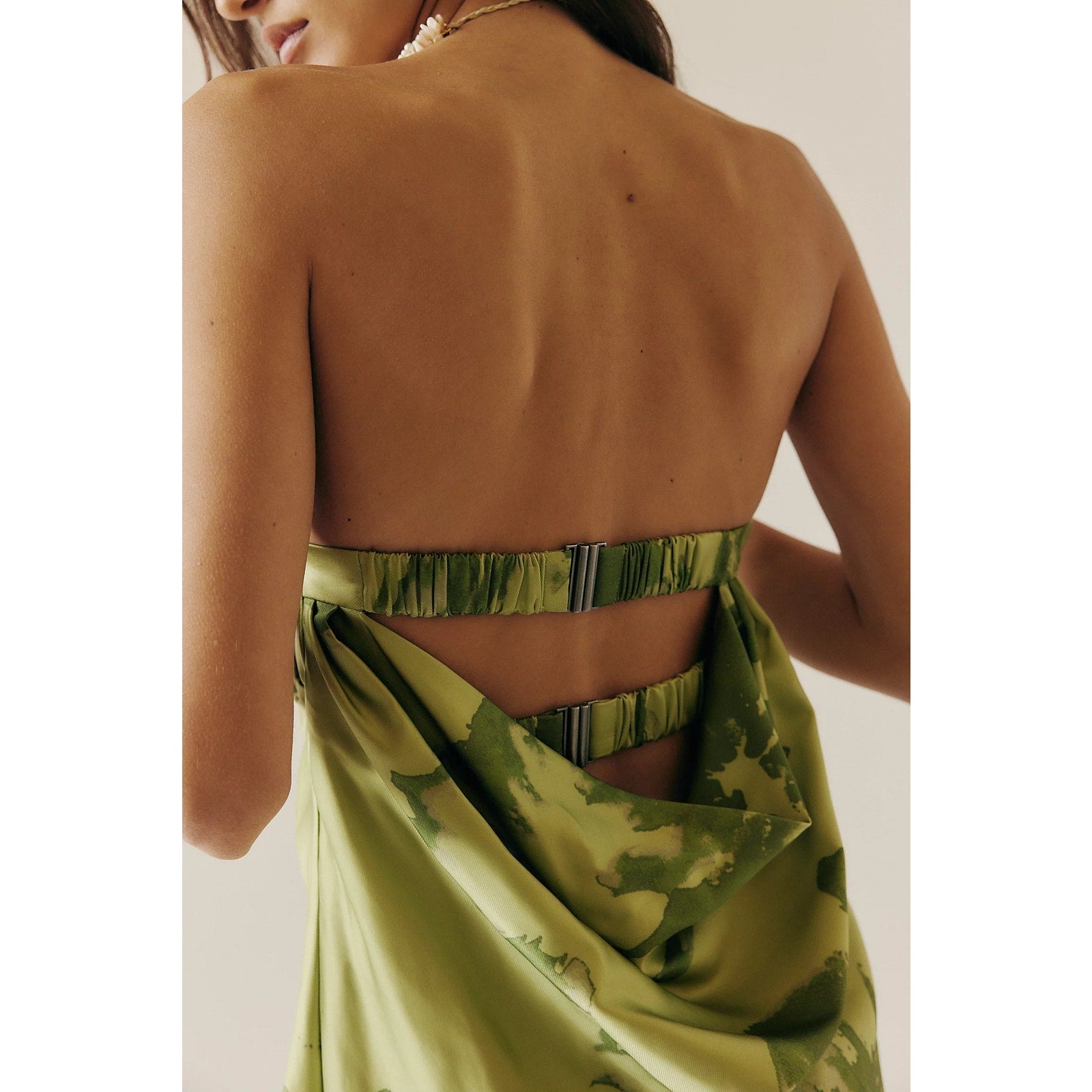 Free People Come Undone Mini Skirt Set LARGE Green Fern Combo- Free People