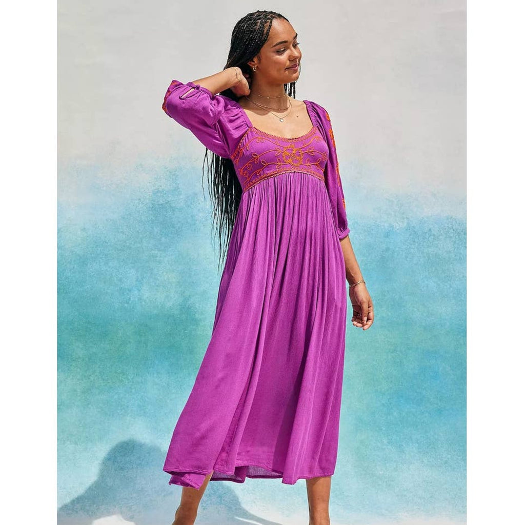 New Free People Wedgewood Embroidered Boho Maxi Dress $168 X-SMALL Floral