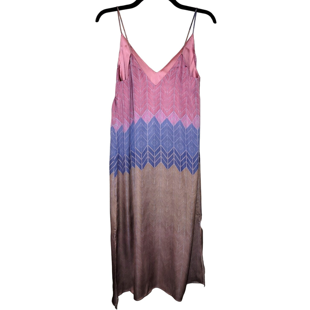 NEW $168 Anthropologie by Morgan Carper Chevron Stripe Slip Midi Dress MP