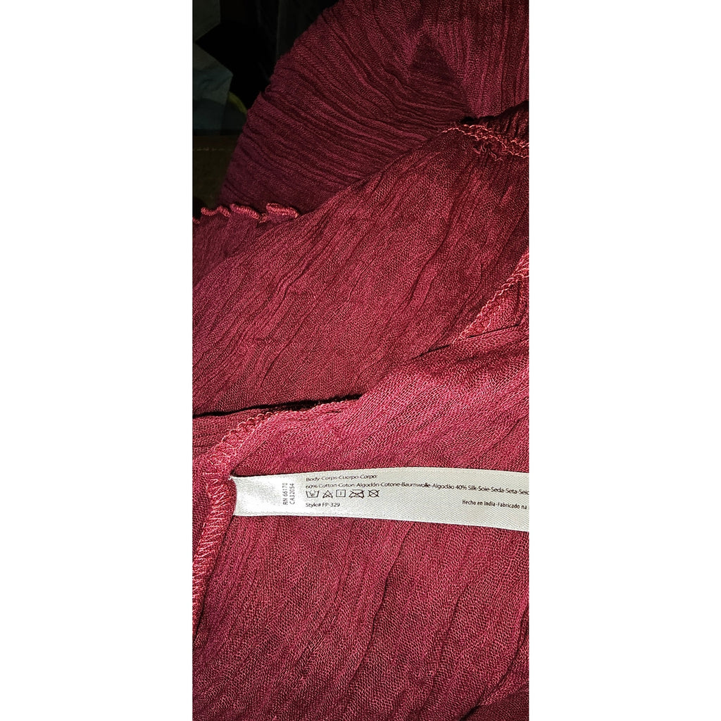 Free People FP ONE Drop-Waist Mini Slip Dress MEDIUM Wine Free People
