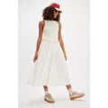 FREE PEOPLE Nightingale Seersucker Midi Dress MEDIUM Ivory SMOCKED Free People