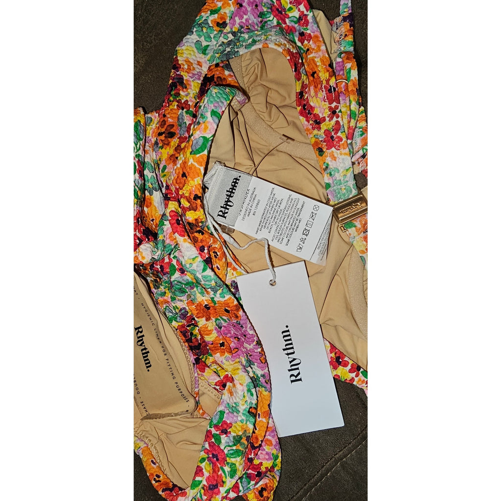 FREE PEOPLE Rhythm Sierra Floral Tie Front One-Piece Swimsuit MEDIUM Free People