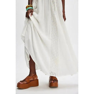 Free People Holt Flatform Sandals US SIZE 8.5 Cognac Brown