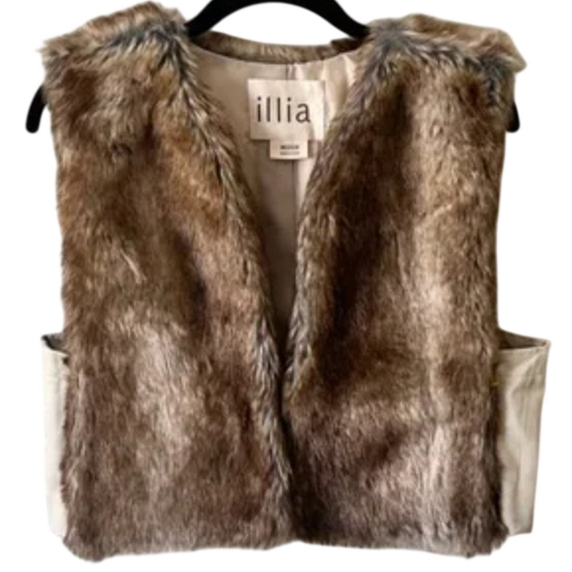 Anthropologie Artio Faux-Fur Leather Vest