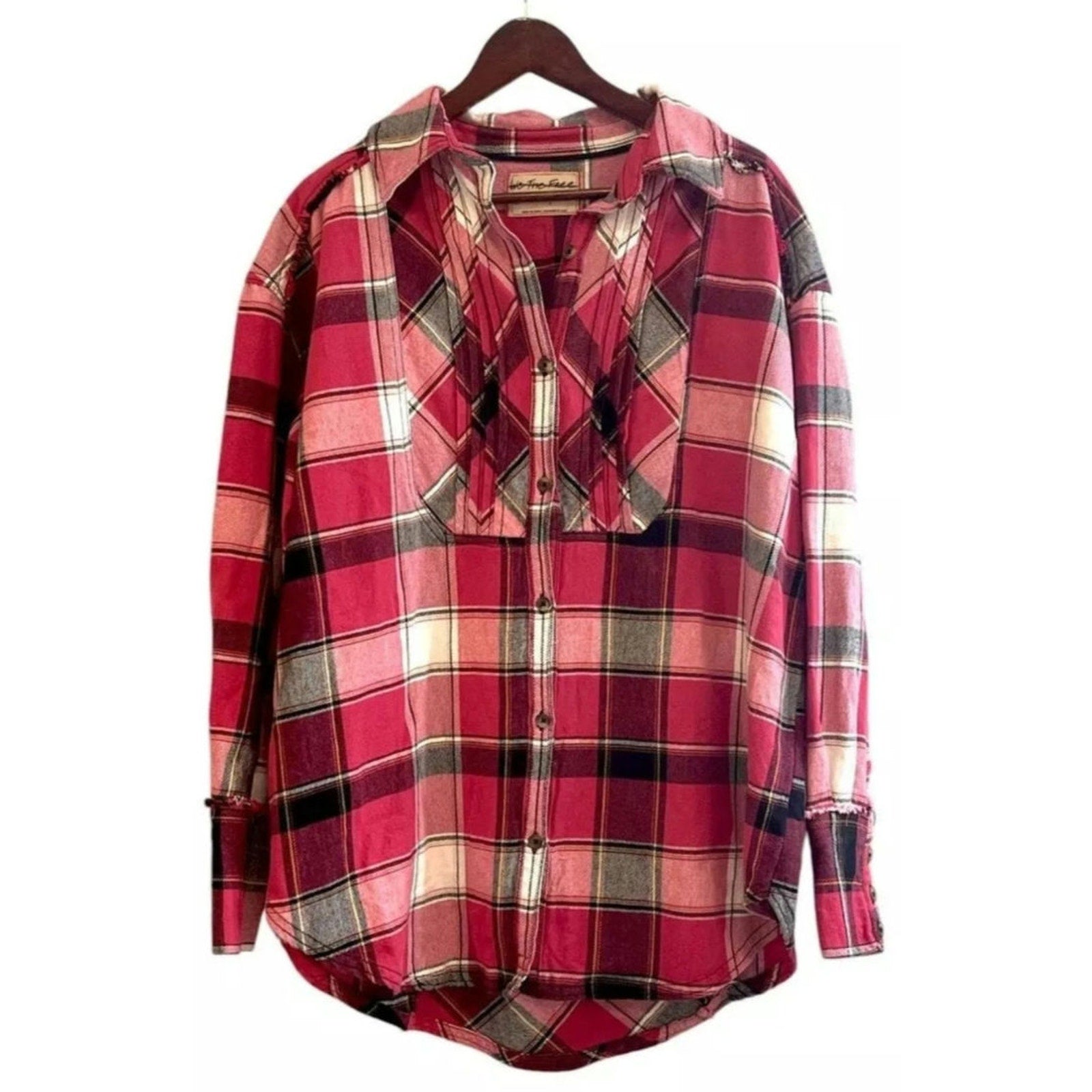Free People We the Free Layla Plaid Button Down Shirt