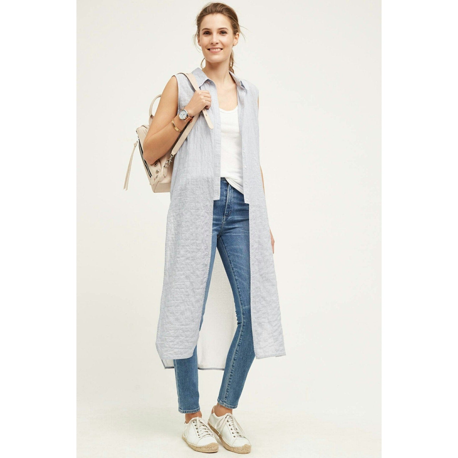 NWOT Anthropologie Dera Buttondown Tunic $98 By Hd In Paris Size Small Collared
