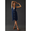 Nwt Anthropologie Pilcro Vest Mini Dress $180 SIZE 0 Dark Denim Button Front